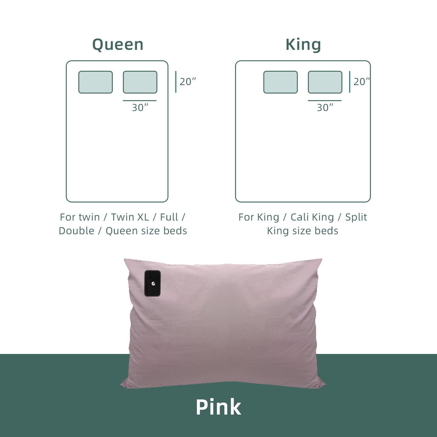 6% solid silver Grounding Pillowcase