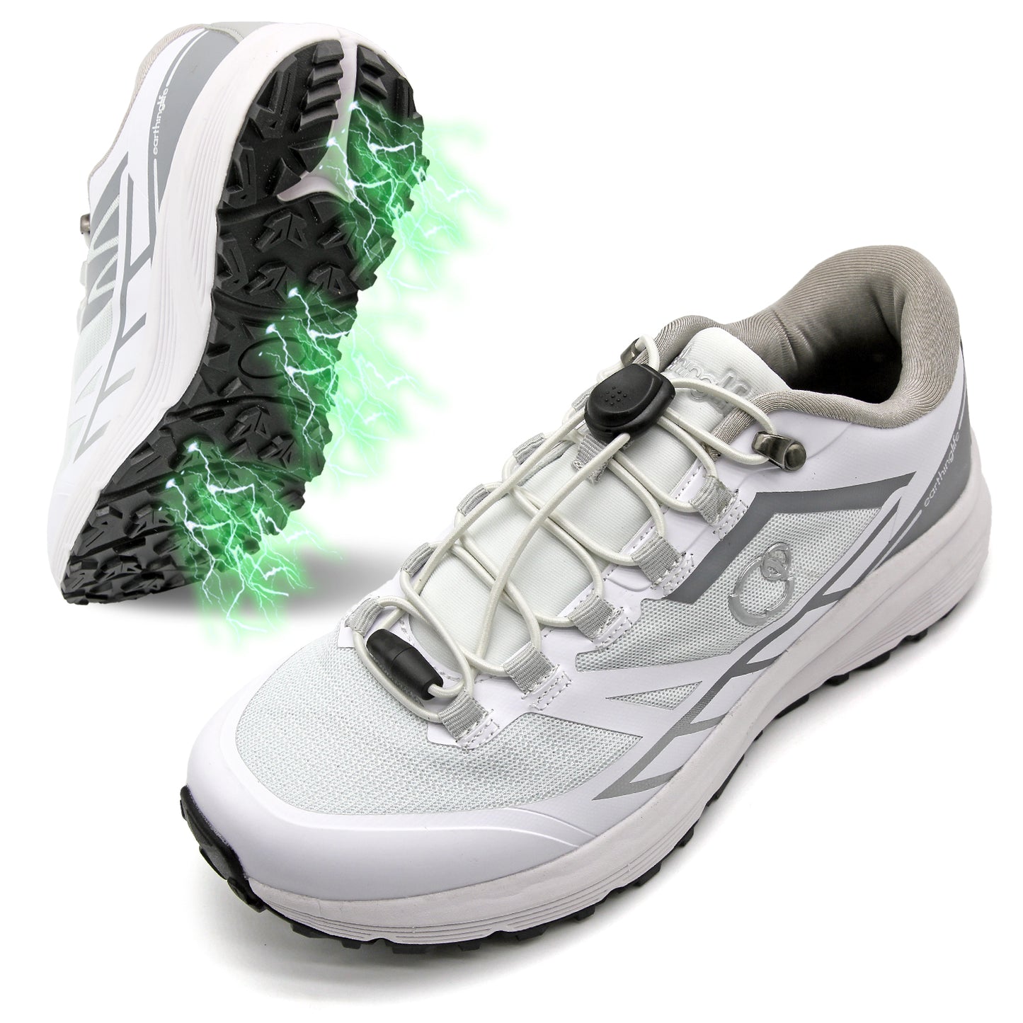 earthinglife grounding Trail Running Shoe for Men Connect to Earth for natual Healing, Waterproof Hiking Shoes Anti-Slip Rubber Outsole for Walking