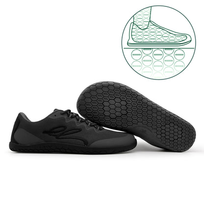 earthinglife Barefoot Grounding Shoes Lace Up Wide Toe Box Conductive Flexible Outsole Zero Drop Connect to Earth More Energy Reduce Stress Enhancing Movement Better Sleep Pain Relief（7702）