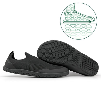 earthinglife Barefoot Grounding Shoes Slip On Wide Toe Box Conductive Flexible Outsole Zero Drop Connect to Earth More Energy Reduce Stress Enhancing Movement Better Sleep Pain Relief（7703）