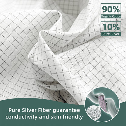 10% solid silver Grounding Fitted Sheet