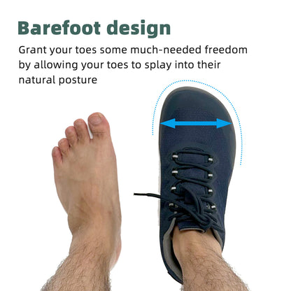 earthinglife Barefoot Grounding Shoes Lace Up Wide Toe Box Conductive Flexible Outsole Zero Drop Connect to Earth More Energy Reduce Stress Enhancing Movement Better Sleep Pain Relief（7702）