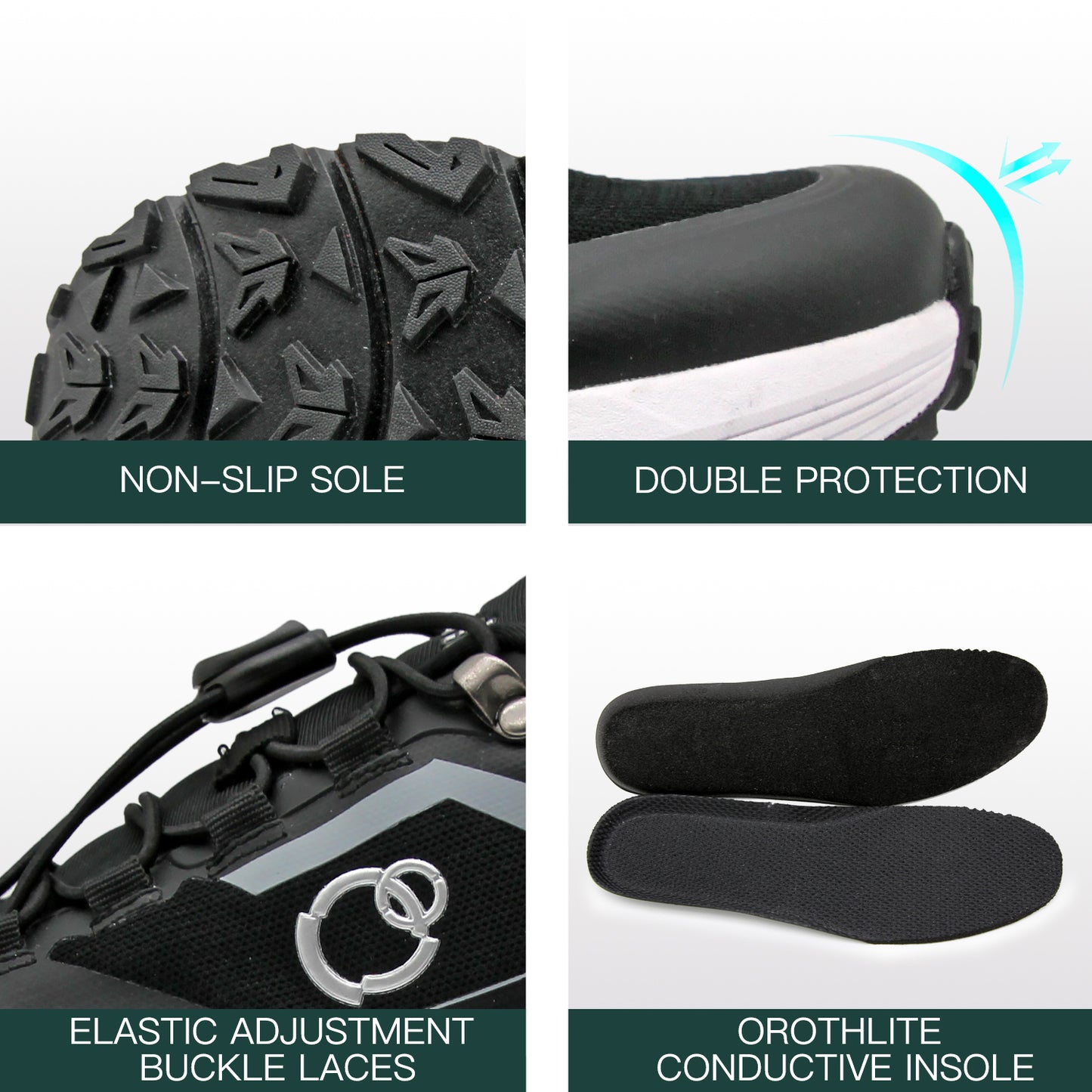 earthinglife grounding Trail Running Shoe for Men Connect to Earth for natual Healing, Waterproof Hiking Shoes Anti-Slip Rubber Outsole for Walking