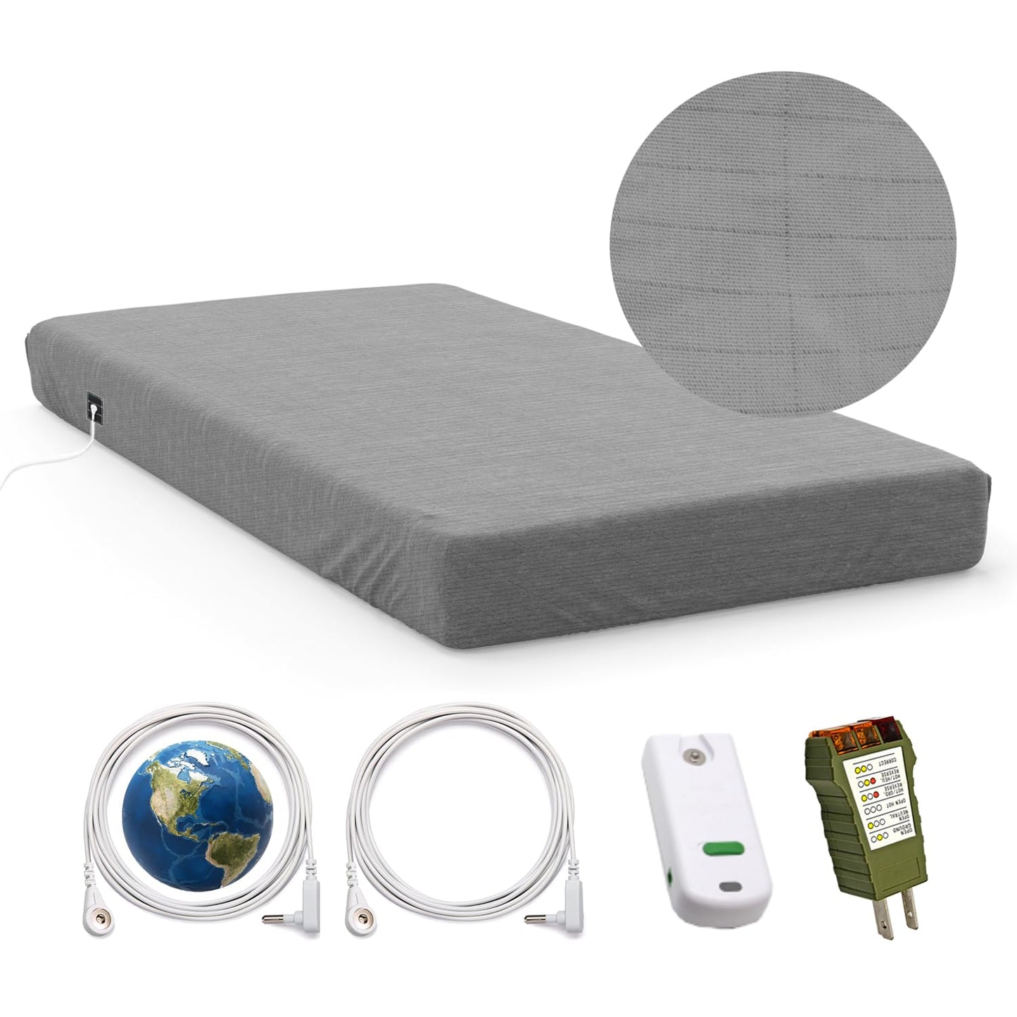 5% solid silver Grounding Fitted Sheet Package Set