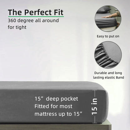 5% solid silver Grounding Fitted Sheet Package Set