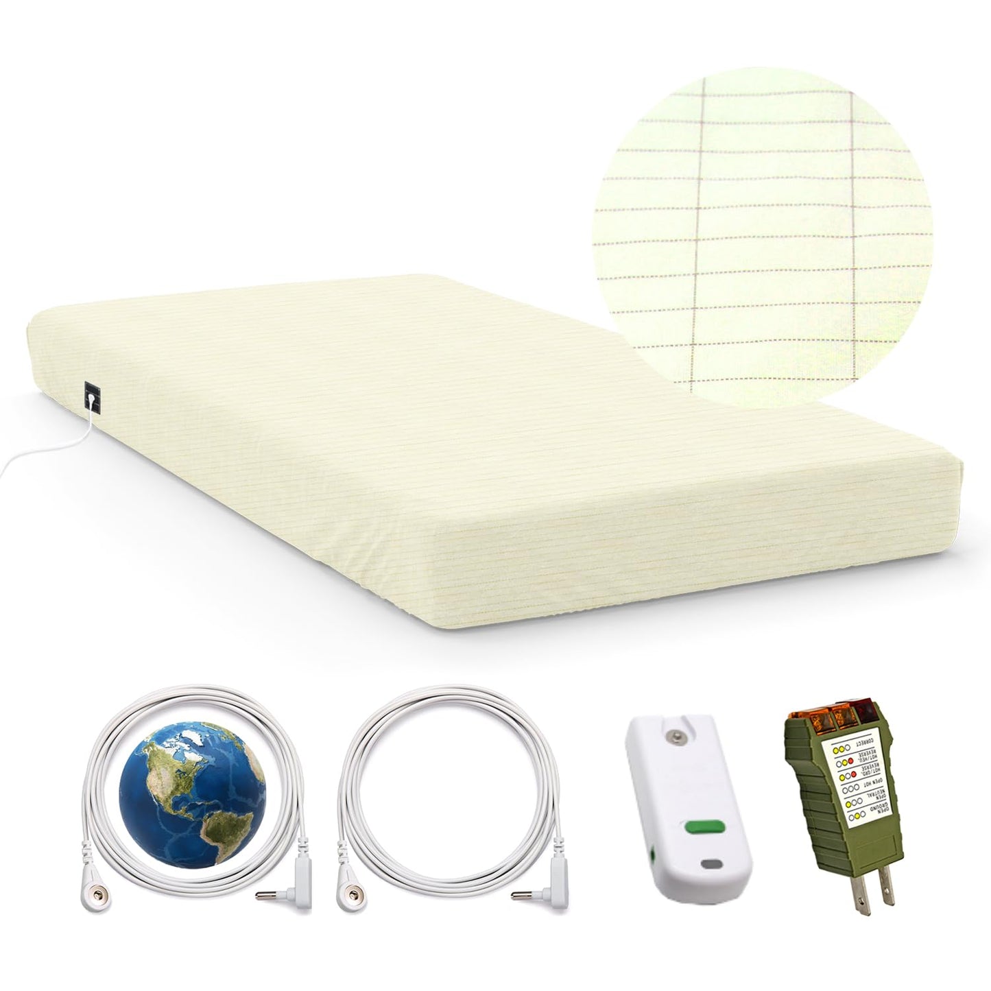 5% solid silver Grounding Fitted Sheet Package Set