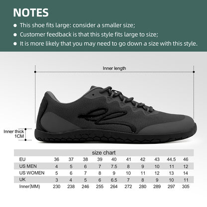 earthinglife Barefoot Grounding Shoes Lace Up Wide Toe Box Conductive Flexible Outsole Zero Drop Connect to Earth More Energy Reduce Stress Enhancing Movement Better Sleep Pain Relief（7702）