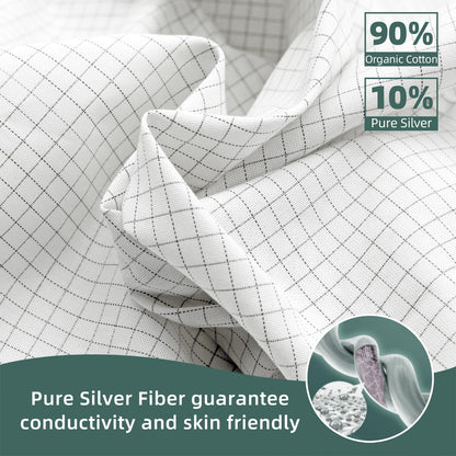 10% solid silver Grounding Fitted Sheet Package Set
