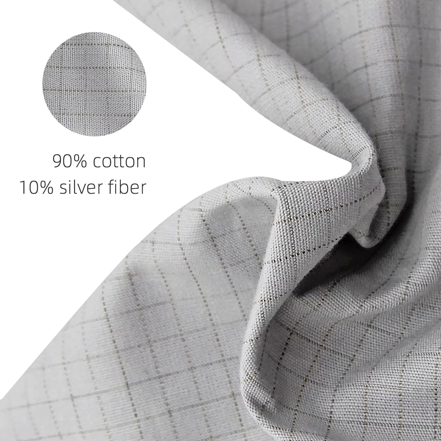 10% Silver Grounding Flat Sheet for Natural Wellness and EMF Protection